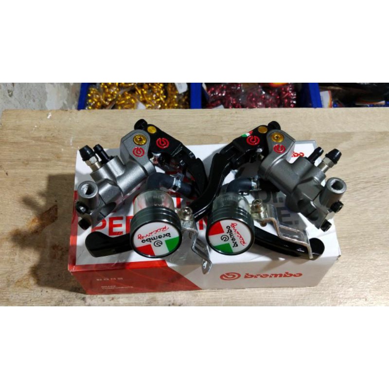 Master rem izumi double tabung cnc kiri kanan 1 set universal nmax pcx dll