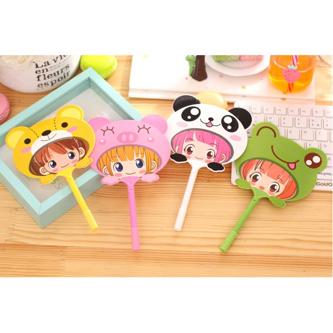 

Pulpen Unik [ Isi 2 Pcs ] Bentuk Kipas Motif Lucu Animal Cute Girl Buah / Kipas Pulpen Murah 2Pcs