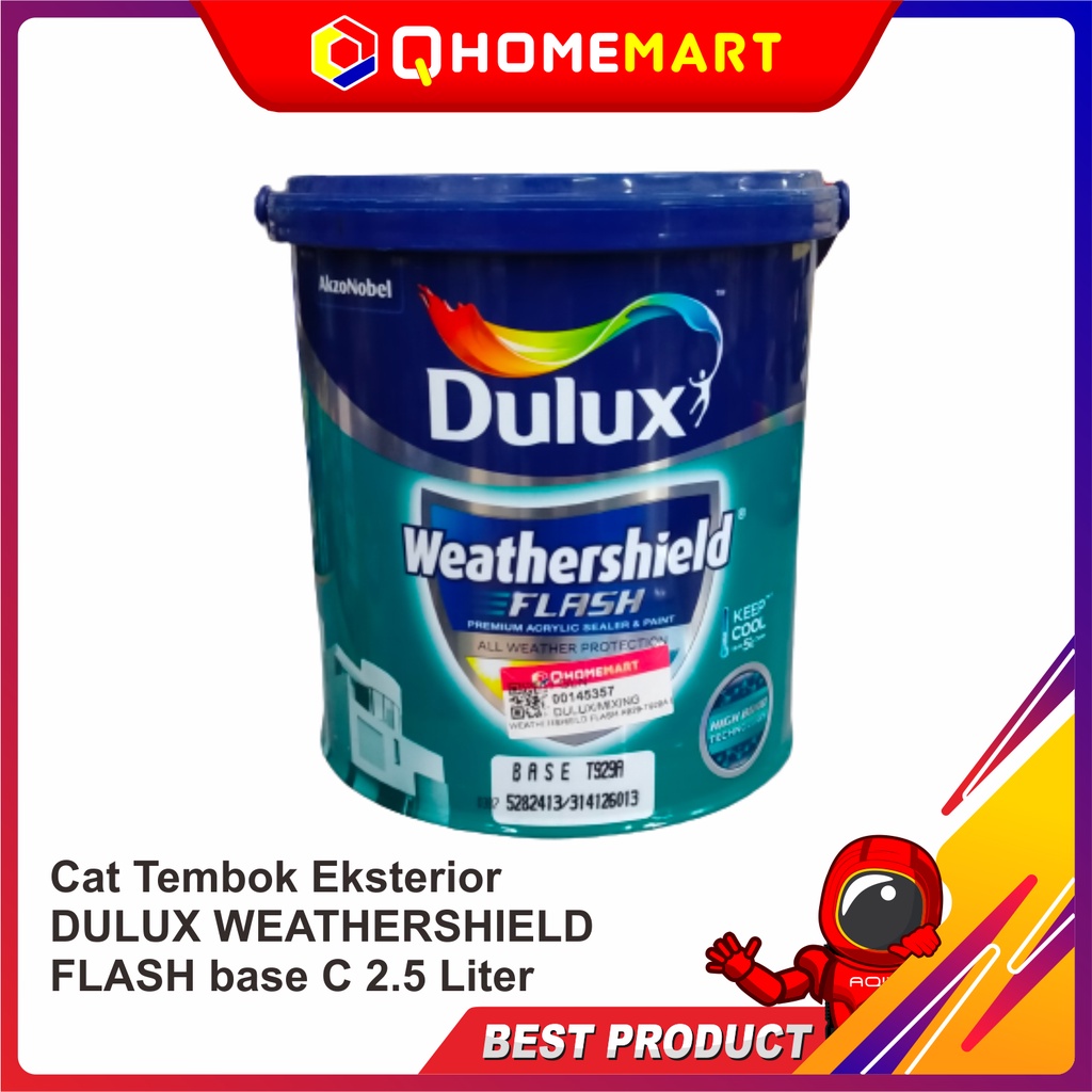 Cat Tembok Eksterior DULUX WEATHERSHIELD FLASH base C 2.5 Liter