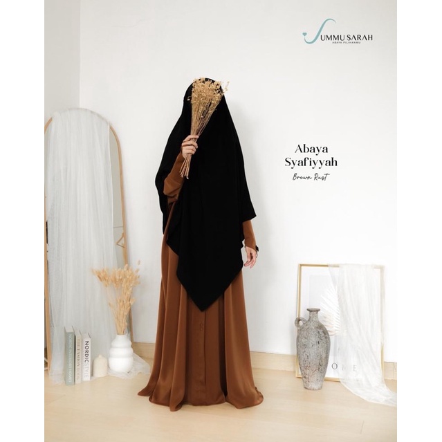 SHAFIYYAH ABAYA by UMMUSARAH Warna Brown Rusty