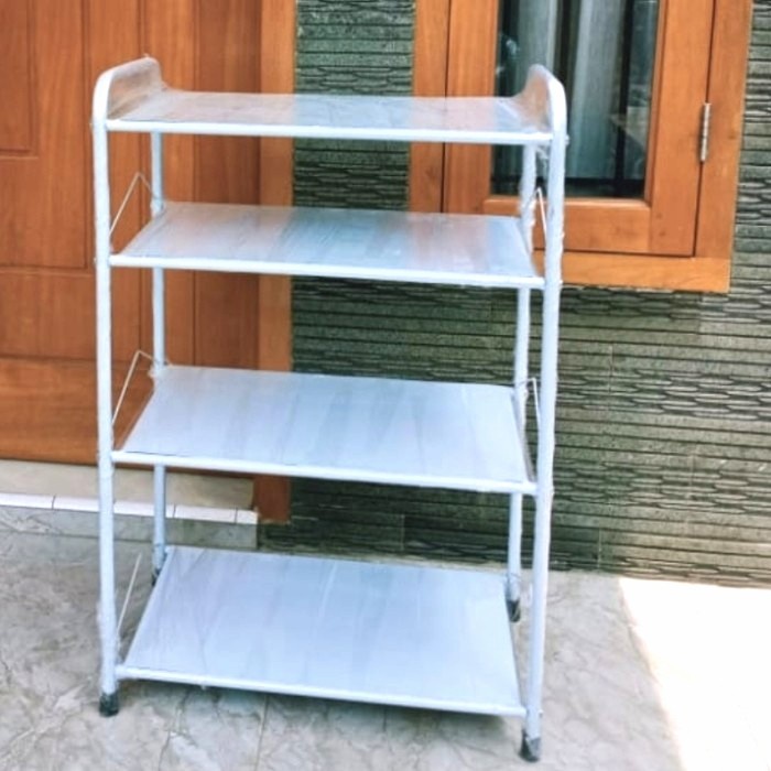 Rak Susun Besi 4 Tingkat Storage Rack Kamar Tidur Dapur Serbaguna