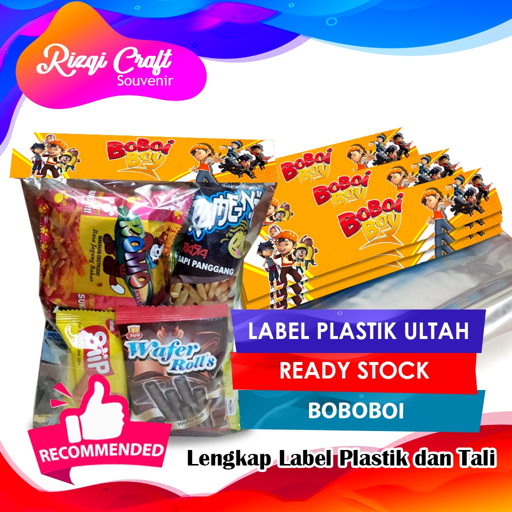 

[Ready] Boboiboy Tas Label Snack Plastik Ulang Tahun