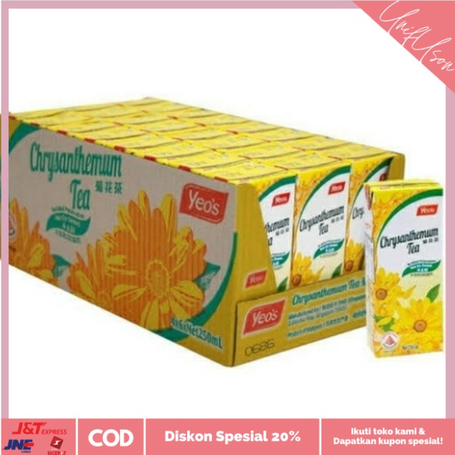 

⭐COD⭐ Yeos chrysanthemum drink tea import @ dus isi 24 kotak