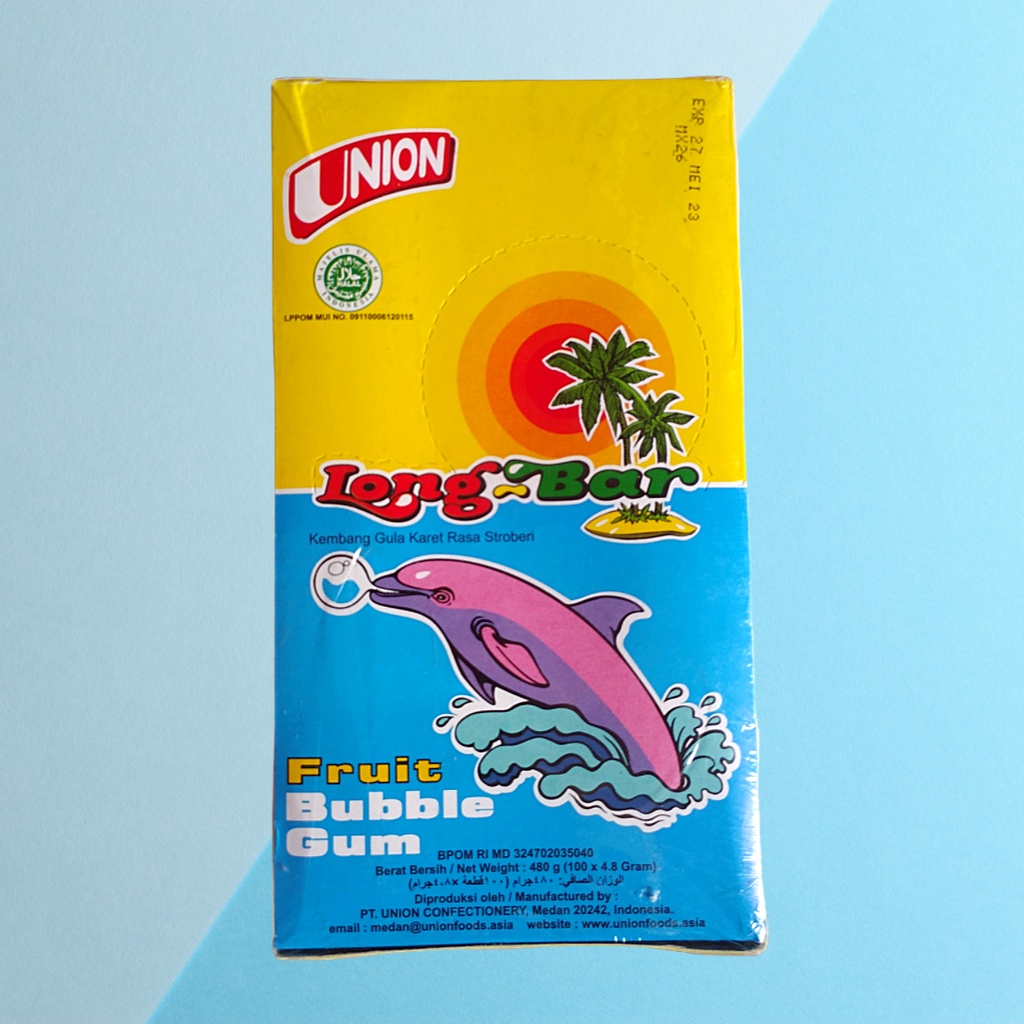 

(BOX) Long Bar Fruit Bubble Gum (BOX) - Isi 100 pcs