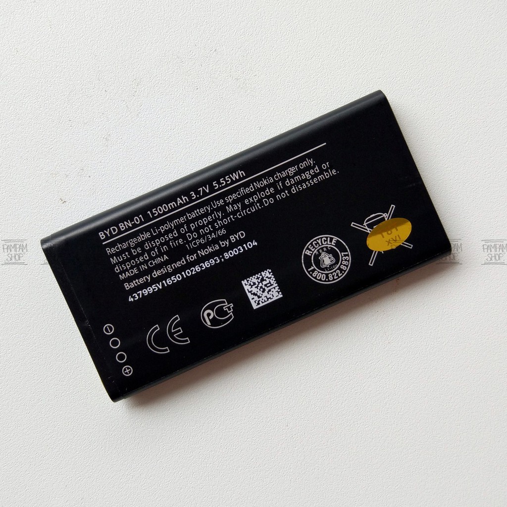 Baterai Nokia BN-01 BN01 BN 01 Lumia X Battery Batre Batrai HP Lumnia HP Handphone Ori Original