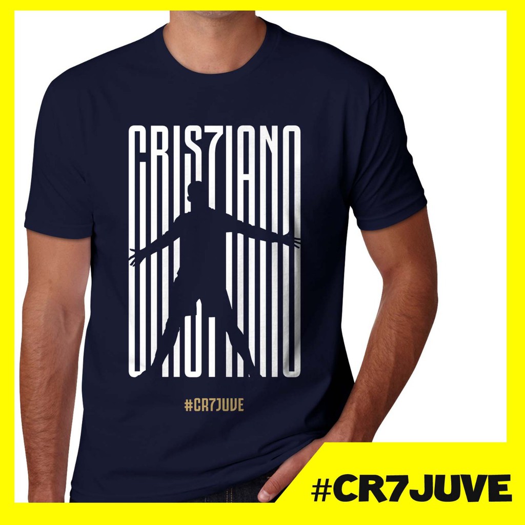 Kaos Ronaldo Juventus CR7JUVE CR7UVE Navy S - XXL Baju Distro Juve Bola Liga Italia - MDF STORE