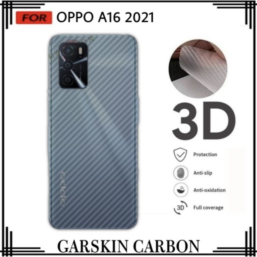 Garskin Carbon Oppo A15 ,  Oppo A15s , Oppo A16  Anti gores Belakang Anti Jamur