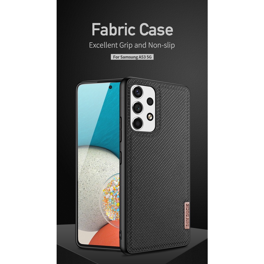 SAMSUNG A33 5G / A53 5G / A73 5G COVER CASE DUX DUCIS FINO NYLON SOFT CASING SOFTCASE - A33 5G, BLACK