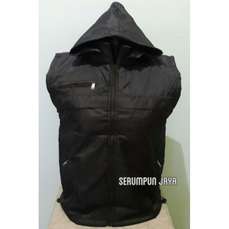 JAKET ROMPI PARASUT -  ROMPI PARASUT ANTI AIR - ROMPI PARASUT HITAM