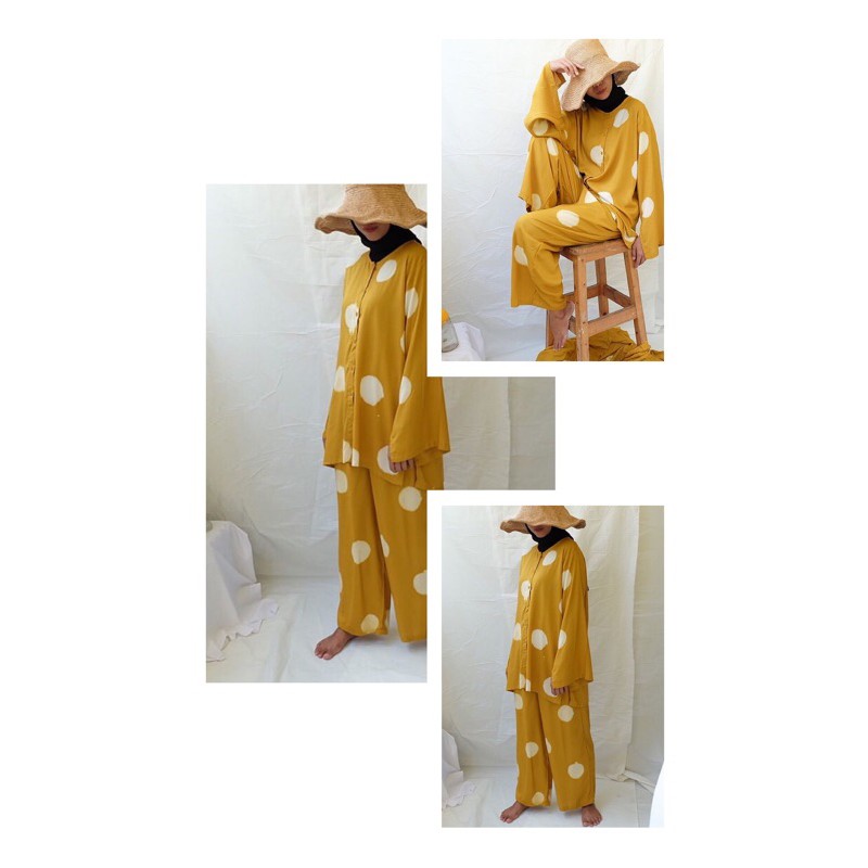 home set tie dye / piyama / baju tidur motif suku