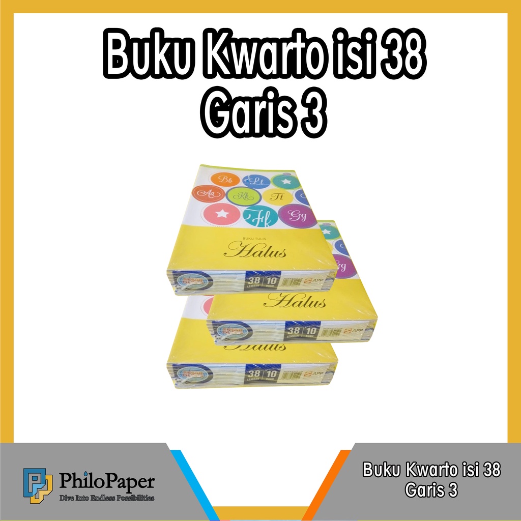 

ATK ~ ( ECER ) Buku Tulis Garis 3 Kuarto isi 38 / Buku Sekolah / Buku Menulis