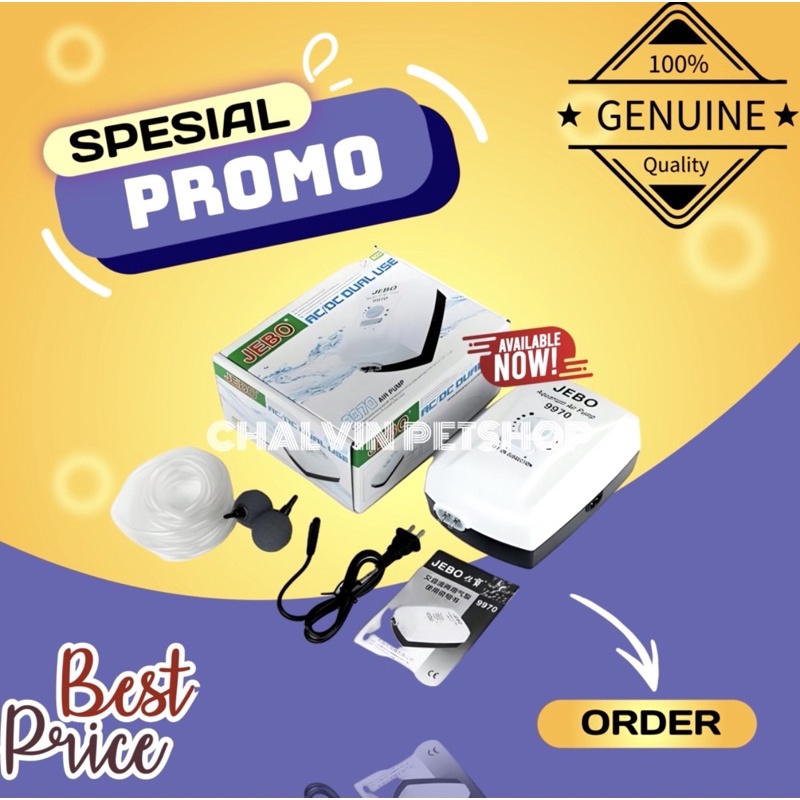 JEBO 9970 Pompa Udara AC/DC Intelligent Air Pump