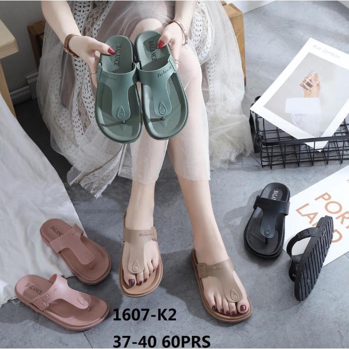 Sandal Jepit Wanita Karet BALANCE Bahan Import Lentur Empuk Elastis K2