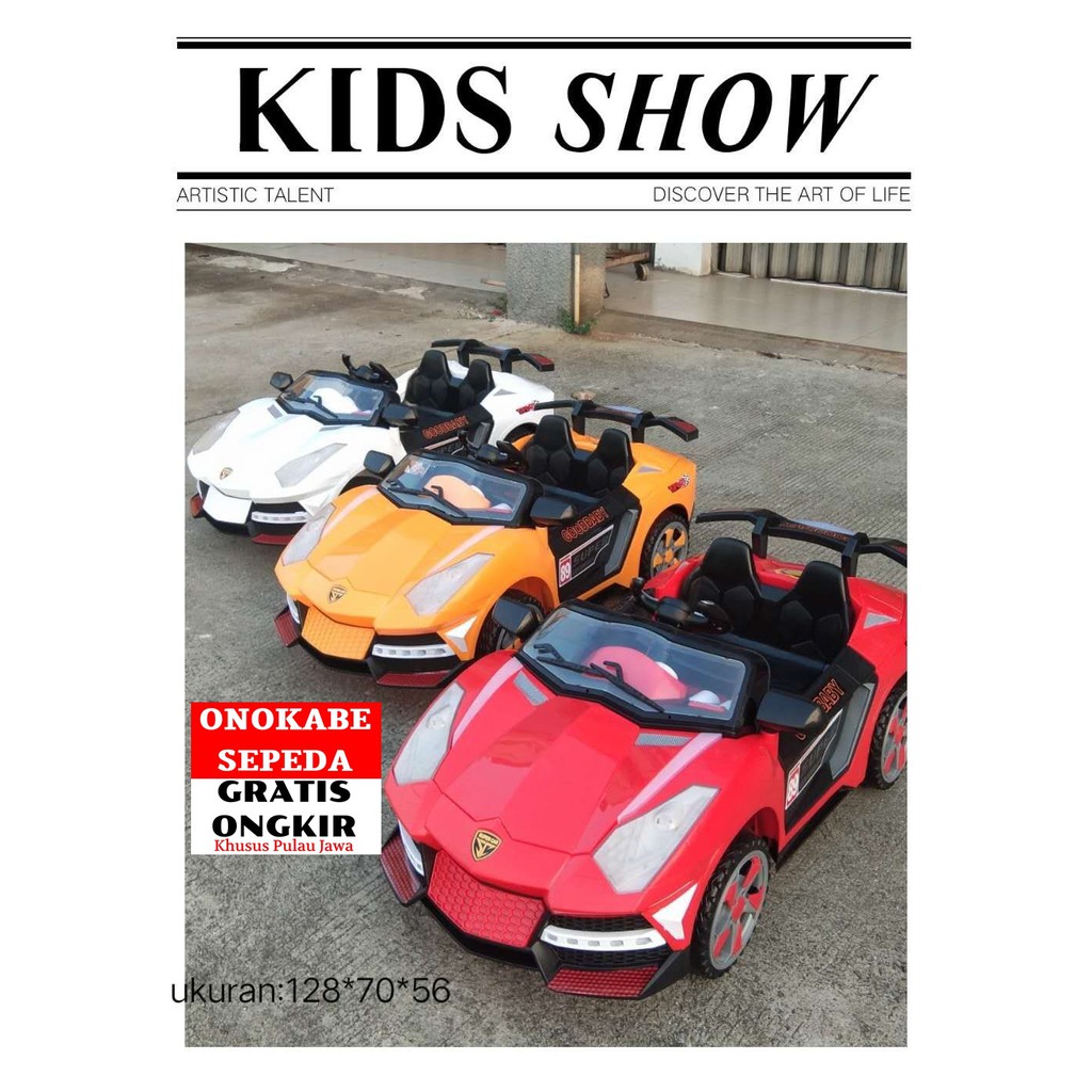 MOBIL AKI ANAK LAMBORGINI 6666 Aki 6V 2Kursi