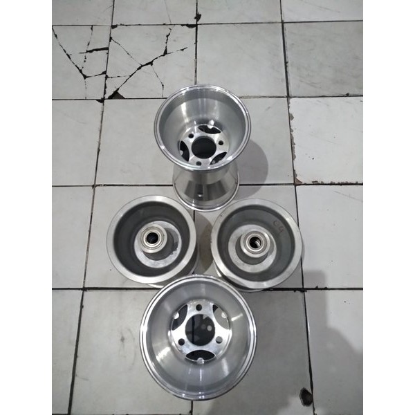 Barang VELG GOKART DRIFT TRIKE Ring 5 bahan allmunium untuk Ban ukuran 10x4.50 ring5 Kualitas