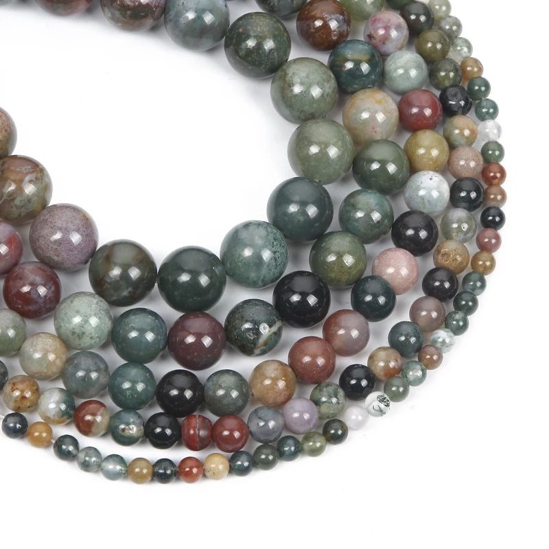 Manik Bahan Craft Batu Alam Indian Agate Bahan Membuat Gelang Kalung Tasbih