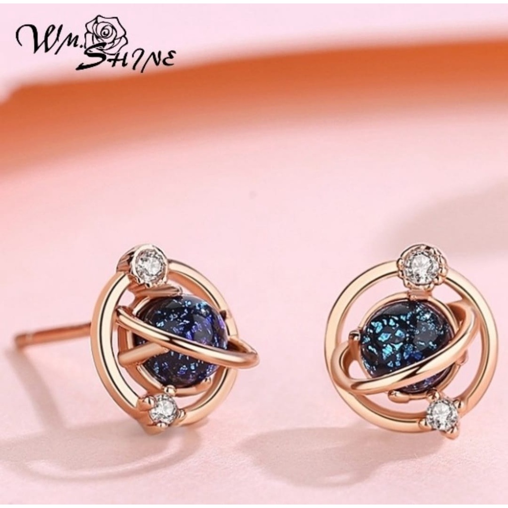 Wm.Shine Dream Planet Ear Studs 030 Anting Wanita Perak S925