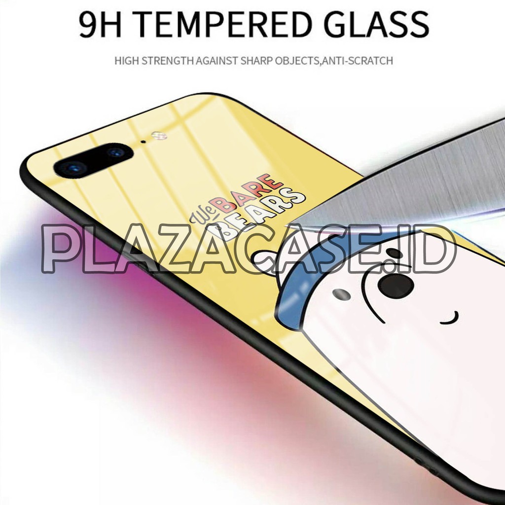 [K25] Soft Case Glass Bear For Oppo/Vivo/Xiaomi/Samsung/Iphone/Realme