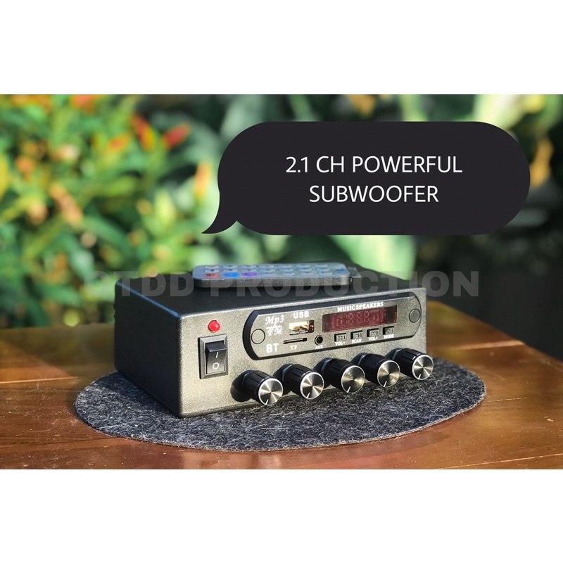 Amplifier Subwoofer 2.1 Channel Class D 2x50W+100W Bluetooth