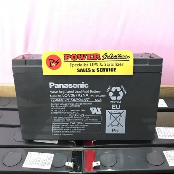 aki baterai panasonic 6v 7ah 6v 7.2ah 6v 7,2ah