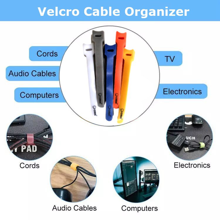 (P) Velcro cable / Cable Strap / Pengikat Kabel ties nylon OR88