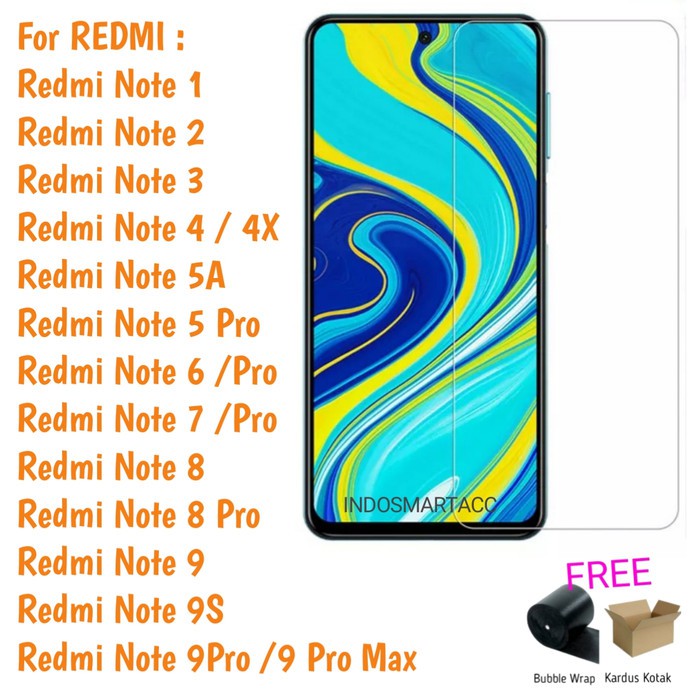 REDMI NOTE 6/NOTE 6 PRO/NOTE 5A/NOTE 5 PRO/NOTE 4/NOTE 4X/NOTE 3 PRO/K20/K20 PRO/GO TEMPRED GLASS