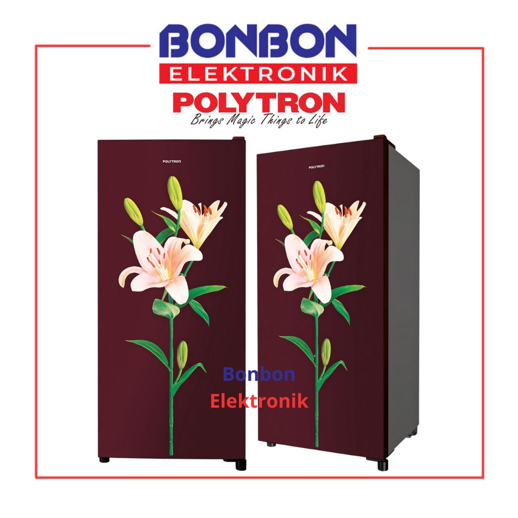 Polytron Kulkas 1 Pintu 180L PRB 187PR / PRB187 / PRB 187 PR Maroon