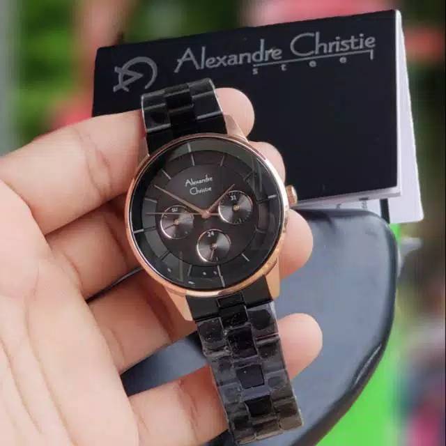 Jam Alexandre Christie AC 2714 BF Black Rosegold. Jam tangan wanita