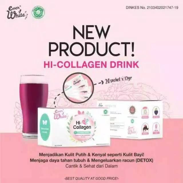 EVERWHITE Hi Collagen Powder Drink / Ever White Drink Hi-Collagen