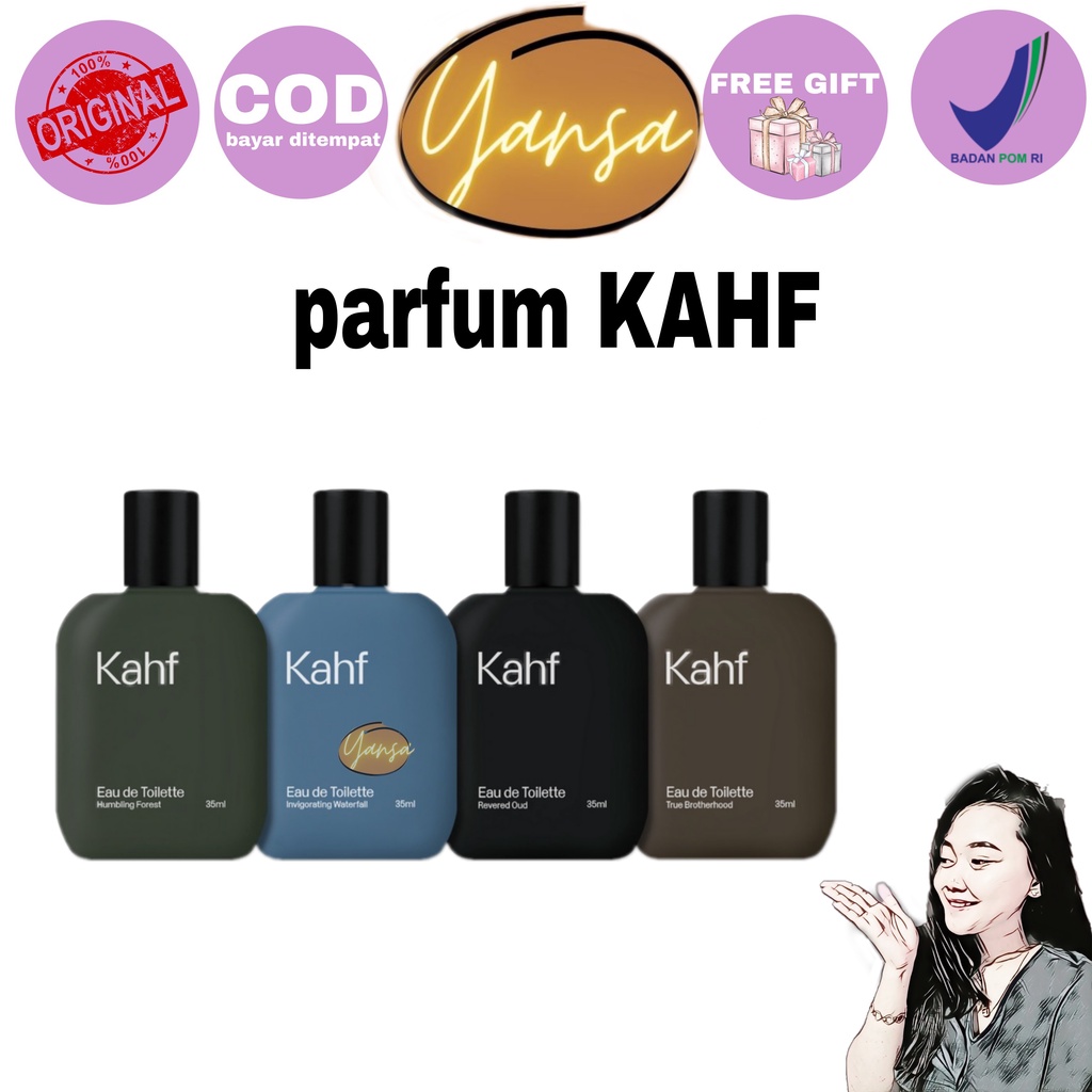 KAHF Men Eau De Toilette 35 ML Perfume Original BPOM / Parfum Pewangi Tubuh Pria