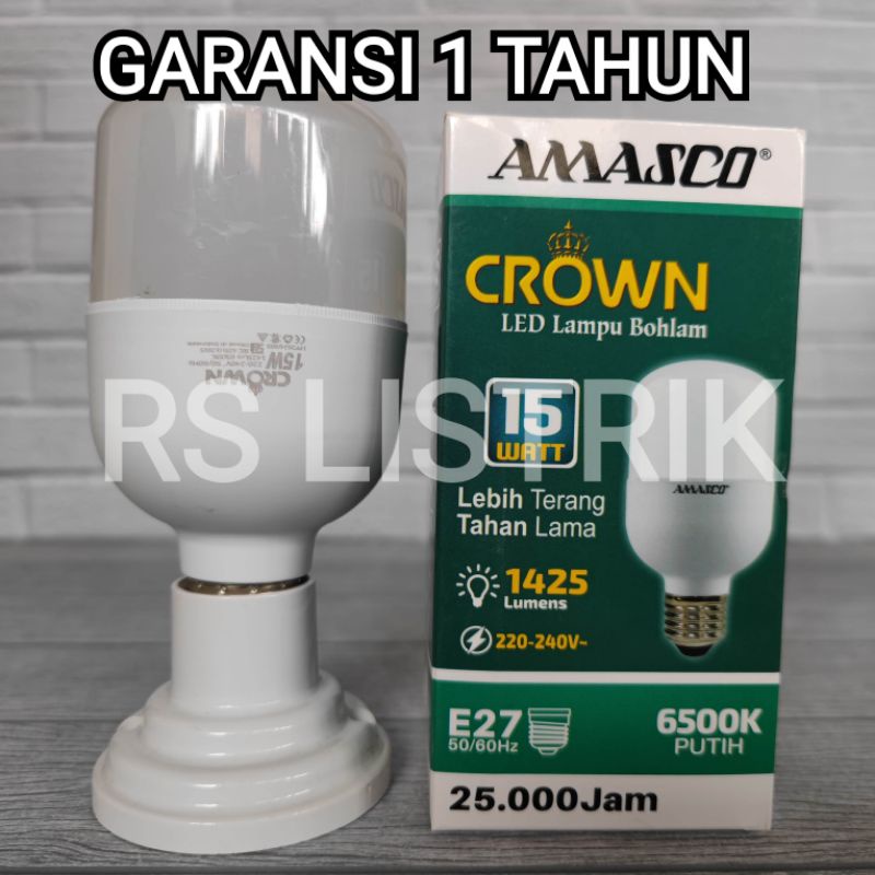 AMASCO CROWN LAMPU LED CAPSULE 15W CAHAYA PUTIH GARANSI 1 TAHUN