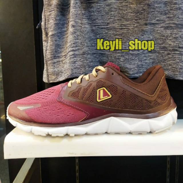 Sepatu League Volans Evo M Maroon Running Shoes Cowo Cewe Sneakers Pria Wanita Merah Maroon Original