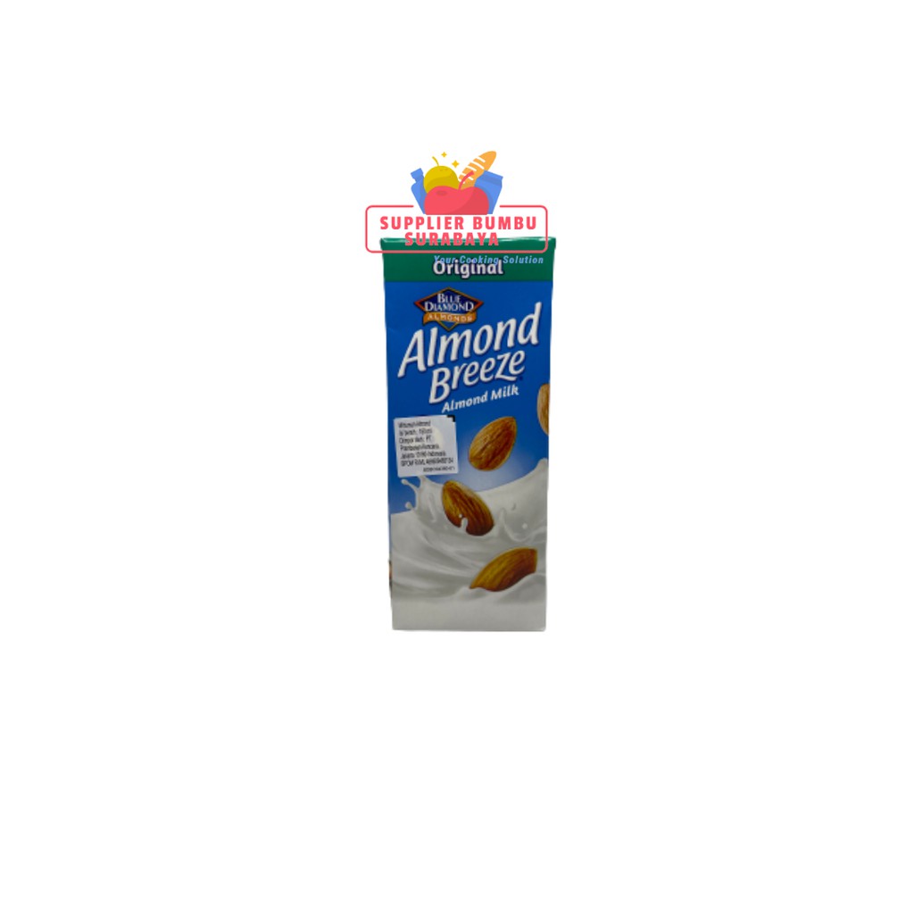 Blue Diamond Susu Almond Milk Breeze All Varian Original Vanilla Chocolate Latte Unsweetened 180ml