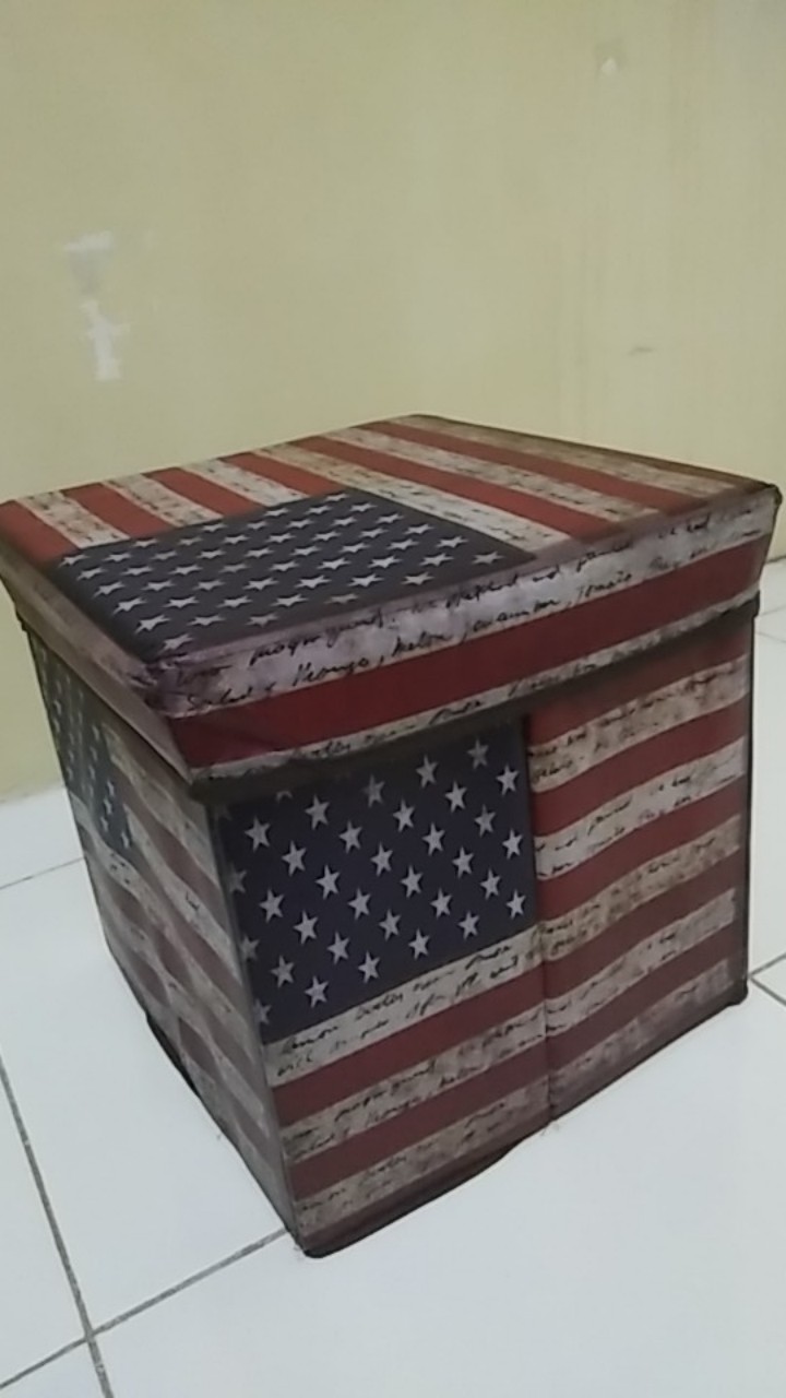 Tempat Mainan / Majalah /kursi Organizer Storage Box / Storage Stool /