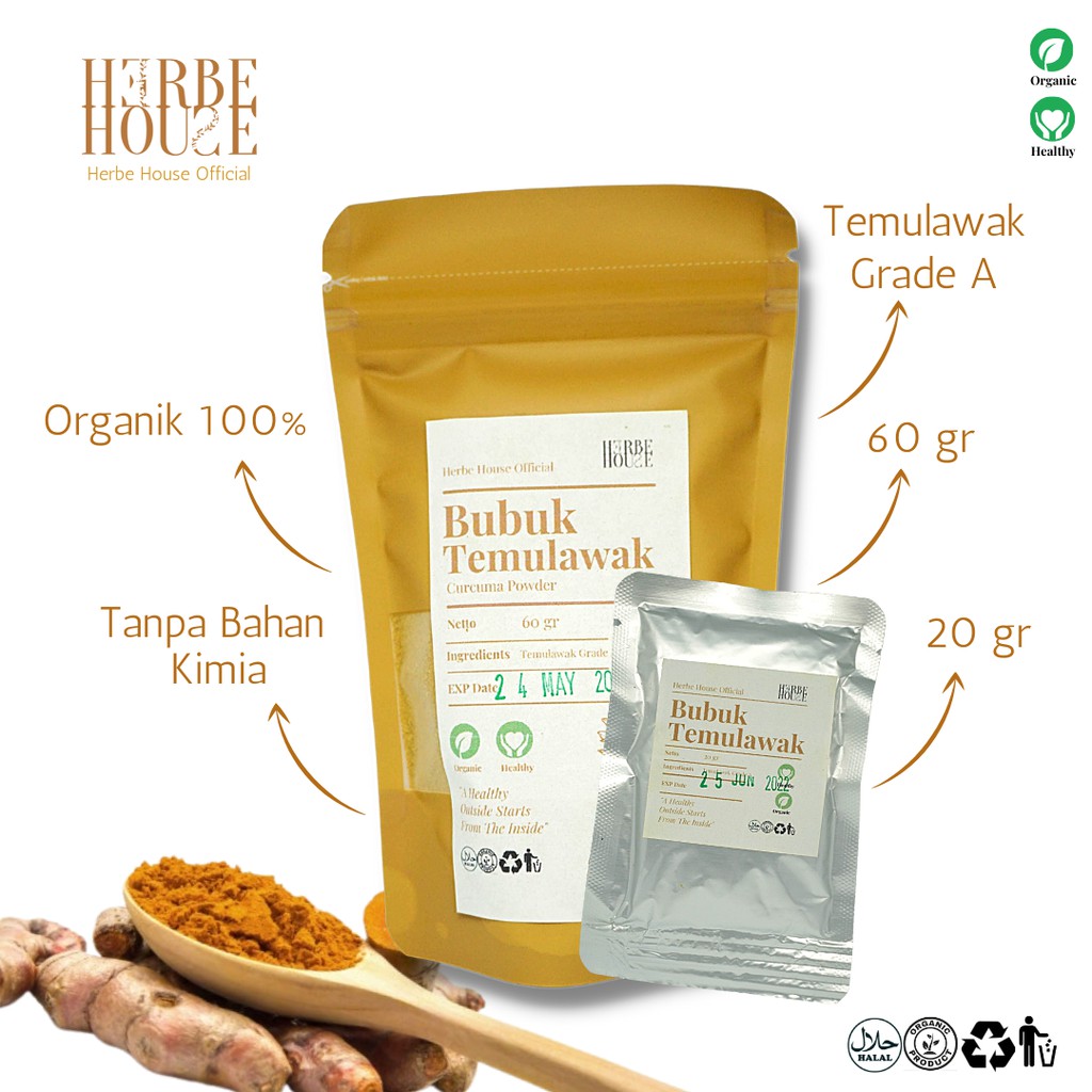 

BUBUK TEMULAWAK MURNI 100% TLAWAK MURNI HERBAL ORGANIK JSR OBAT KEMBUNG JSR