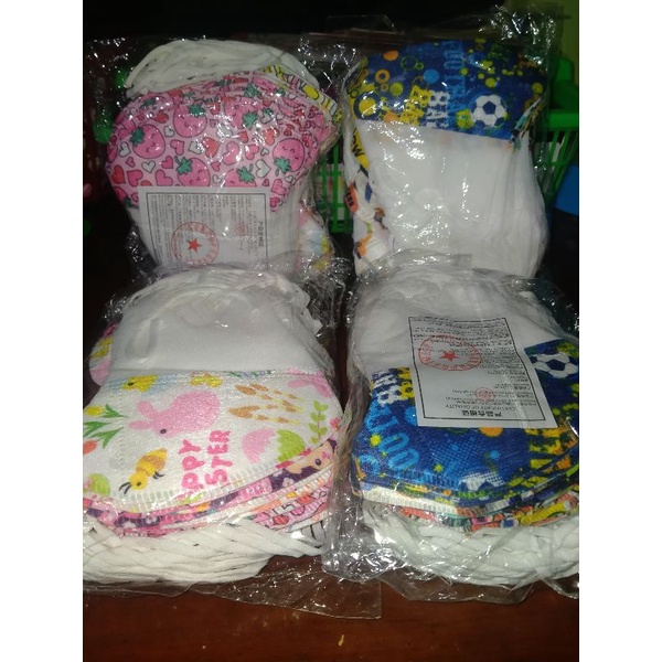 Masker Duckbill Anak karakter dan polos isi 50 pcs