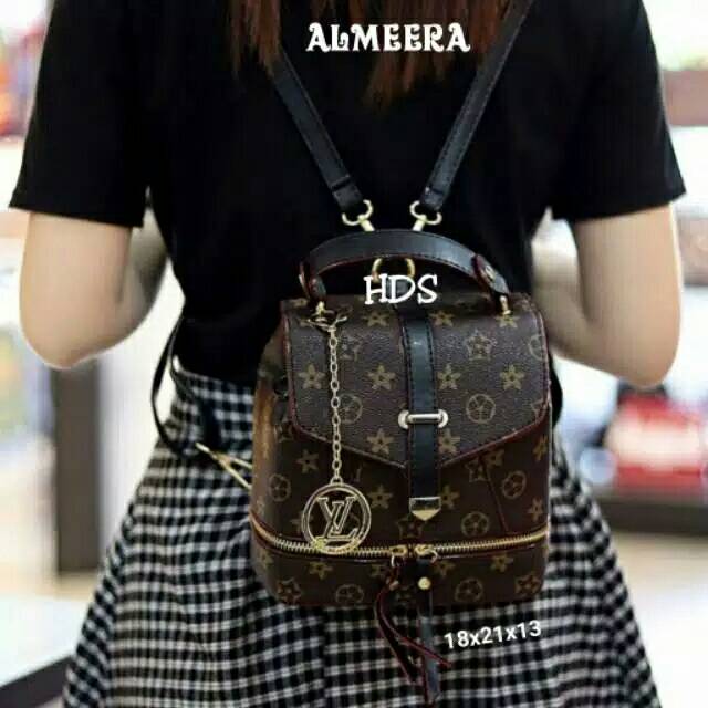 Tas lv murah/tas ransel LV 2in 1/tas gendong kecil/tas ransel mini/tas ransel bisa sekempang