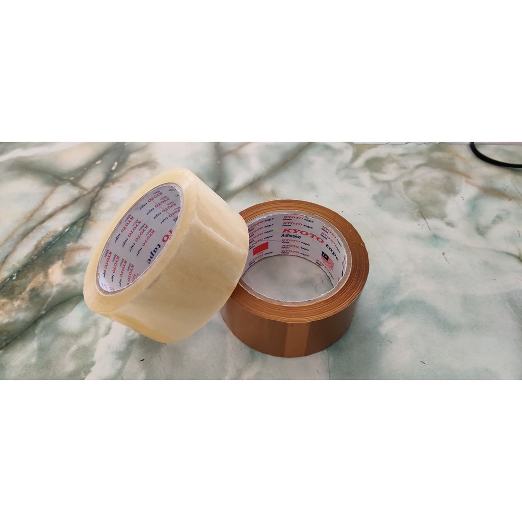 Lakban Selotip bening coklat Pontianak merk Kyoto Lakban Selotip bening coklat Pontianak merk Kyoto