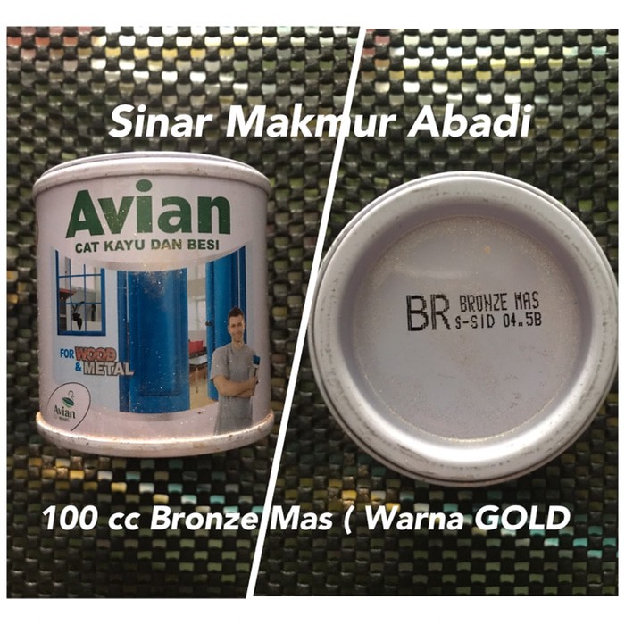 Avian Cat Kayu Dan Besi 100 CC Kecil Warna Emas GOLD BRONZE