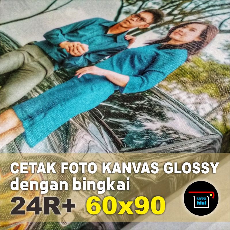 Cetak Foto Photo Kanvas Canvas Glossy 24R Plus Bingkai