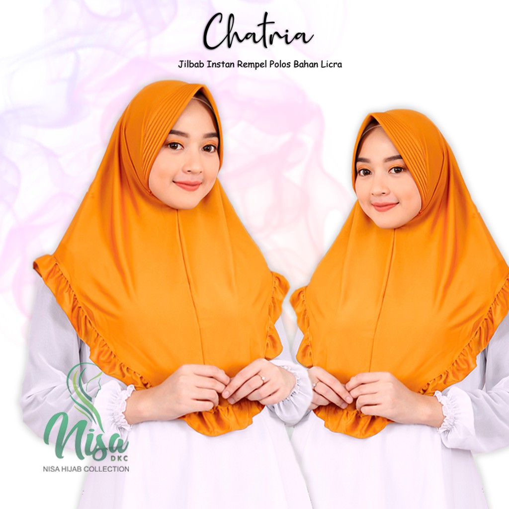 Jilbab Instan Hijab Rempel Polos Chatria Kerudung Licra Idola Dailyhijab