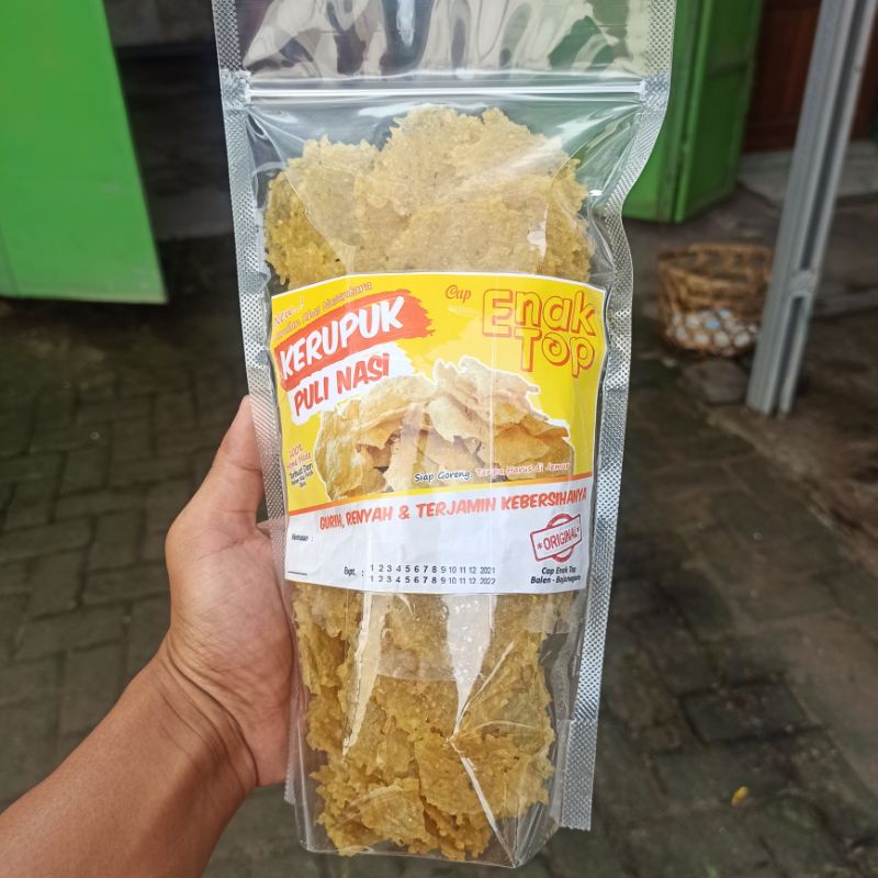 kerupuk puli nasi 200gr dr nasi baru 100%/ krupuk nasi / krupuk puli / kerupuk puli / krupuk gendar