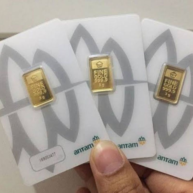 ANTAM 3 gram CERTIEYE CERTI EYE Kemasan Press Non Retro LM Logam Mulia Koin Coin Batang Emas Murni