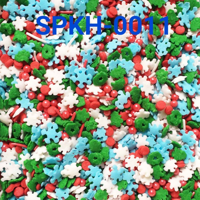 

SPKH-0011 SPRINKLES SPRINKLE SPRINKEL 500GR SNOWFLAKE MESES NATAL HEMAT