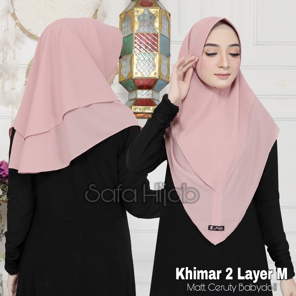 Khimar Ceruty Babydoll Jilbab khimar 2 Layer M Ceruty Babydoll Khimar Grosir Termurah Safa Hijab