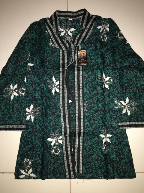 Blouse Batik Wanita Motif Kawung Biru