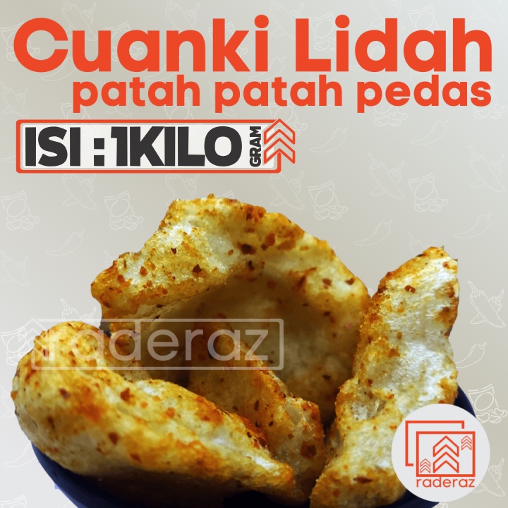 

cuanki LIDAH PATAH rasa PEDAS GURIH 1KG by RADERAZ (bisa GROSIR bisa COD)