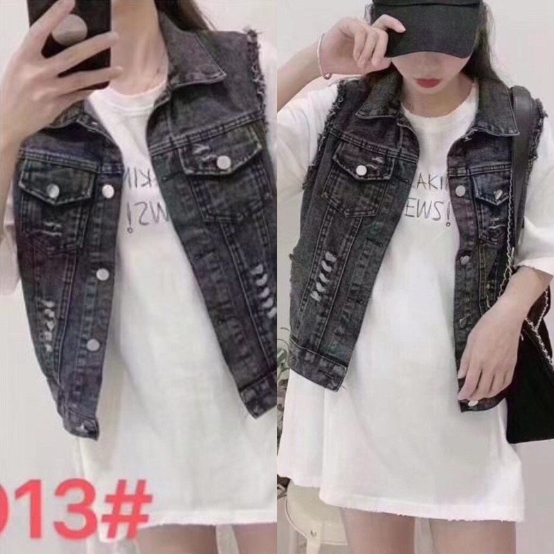 vest jeans vest denim jaket jeans ripped jeans