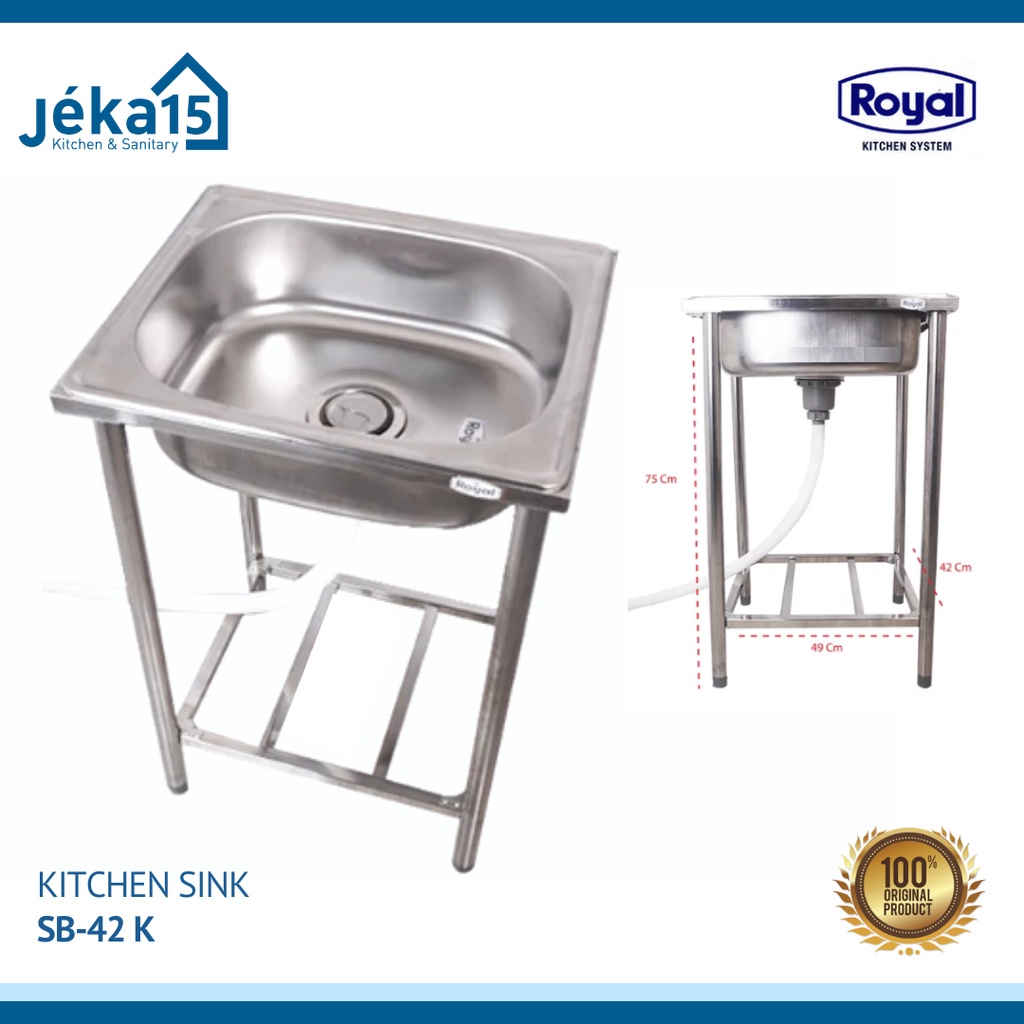 Bak Cuci Piring Portable Royal SB-42 / Standing Sink Stainless