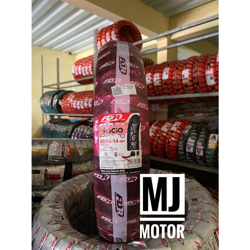 Ban FDR FACIO Tubeless 90/90 ring 14 untuk ban belakang BEAT VARIO